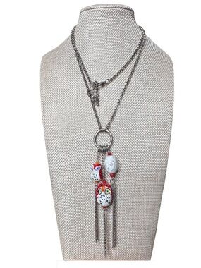 Ceramic Beaded Owl Pendant